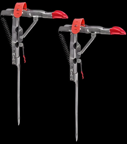 Automatic Double Spring Fishing Rod Holder – Foldable Anti-Rust Steel Pole Stand for Bank and Sea Fishing