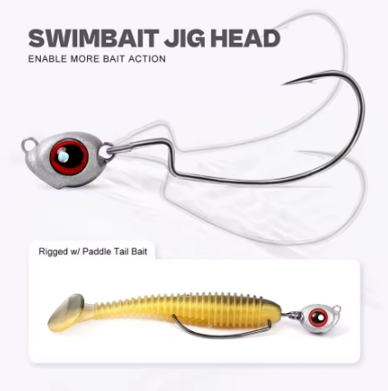 Big Eye Jig Heads Hooks 10Pcs Fishing Texas Jig Head