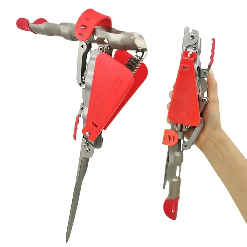 Automatic Double Spring Fishing Rod Holder – Foldable Anti-Rust Steel Pole Stand for Bank and Sea Fishing