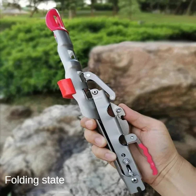 Automatic Double Spring Fishing Rod Holder – Foldable Anti-Rust Steel Pole Stand for Bank and Sea Fishing
