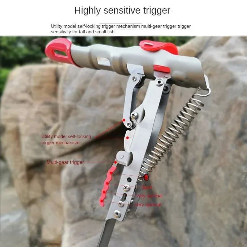 Automatic Double Spring Fishing Rod Holder – Foldable Anti-Rust Steel Pole Stand for Bank and Sea Fishing