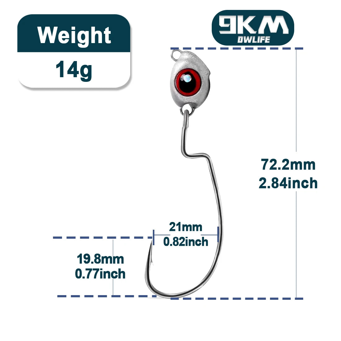 Big Eye Jig Heads Hooks 10Pcs Fishing Texas Jig Head