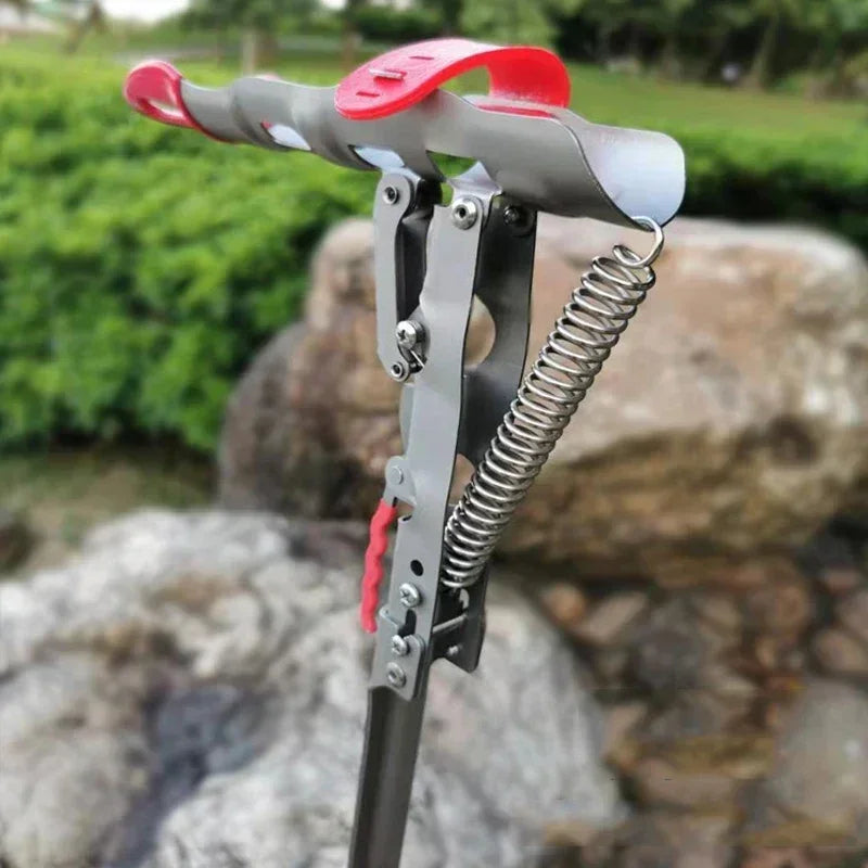 Automatic Double Spring Fishing Rod Holder – Foldable Anti-Rust Steel Pole Stand for Bank and Sea Fishing
