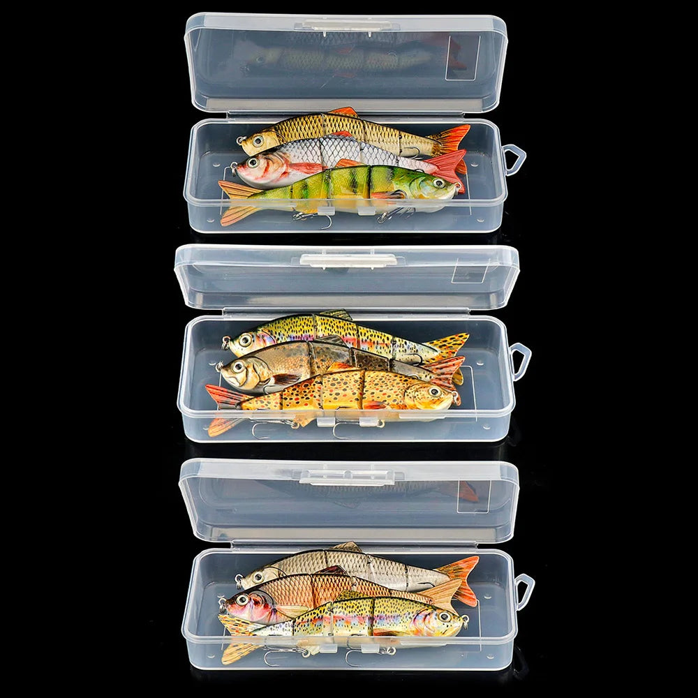 VTAVTA 3pcs 12cm 16g 4-Segment Fishing Lure Set of Wobbler Multi Jointed Sinking Swimbait Bionic Artificial Bait Pike Tackle Kit