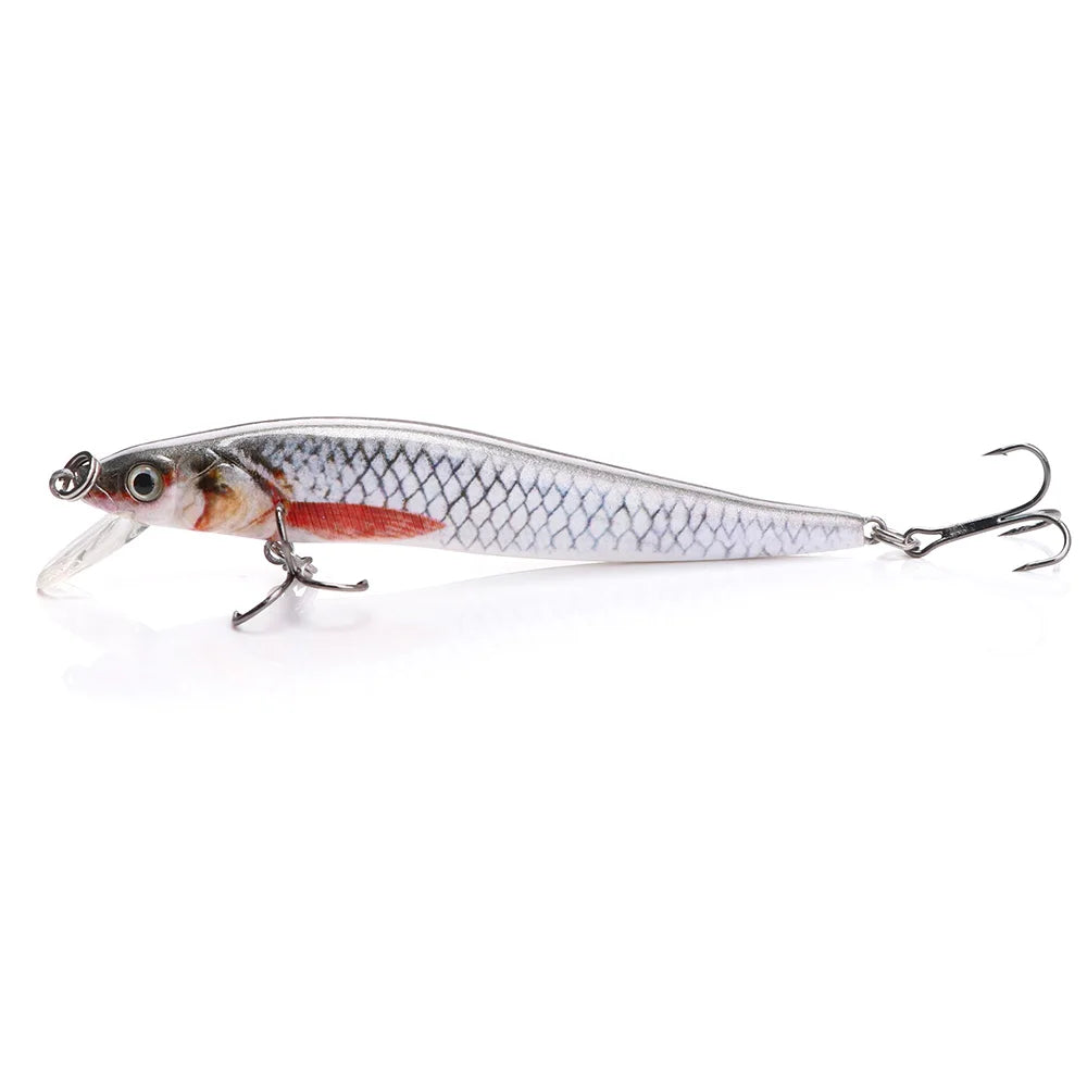 VTAVTA 8.5cm 6.5g Floating Wobblers Minnow Fishing Lures Crankbait Hard Bait for Fish Lure Pike Fishing Equipment Black Minnow