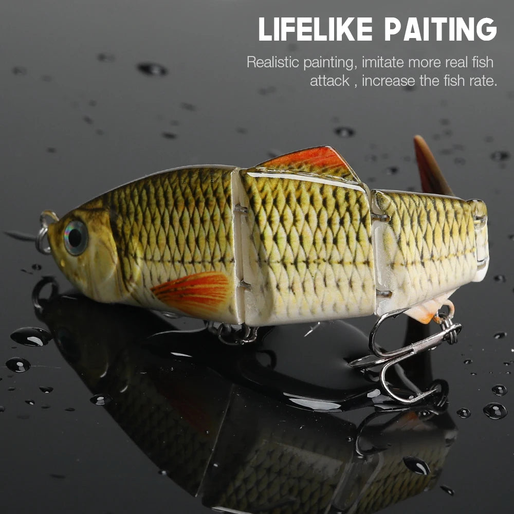 VTAVTA 12cm 16g Lifelike 4 Segments Joint Bait Artificial Fishing Lure Sinking Wobblers For Pike Swimbait Crankbaits Fishing